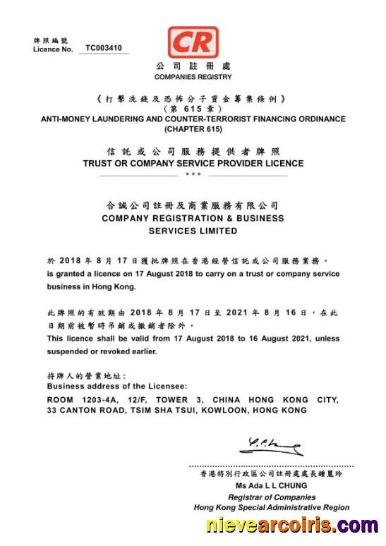 China Trust or Company Service Provider License